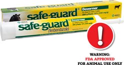 Safe-Guard Dewormer Paste 10% for Beef & Dairy Cattle, 10.2-oz tube
