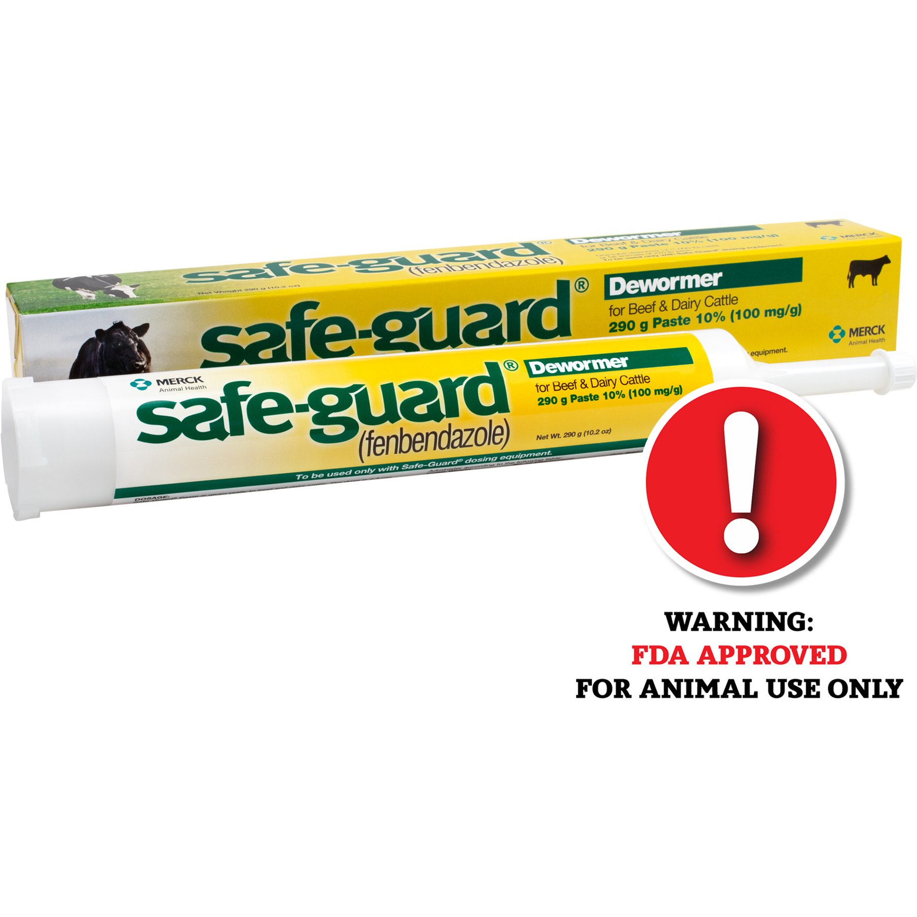 Safe-Guard Dewormer Paste 10% for Beef & Dairy Cattle, 290-gm tube