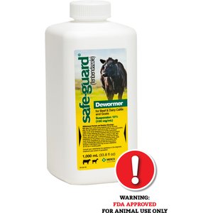 Safe-Guard Dewormer Suspension for Beef & Dairy Cattle, 1-liter bottle
