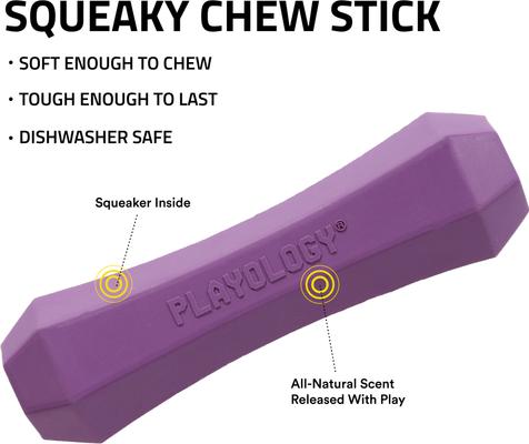 Show full view: Playology Bacon Scented Squeaky Chew Stick Dog Toy, Jumbo slide 2 of 9