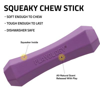 Show full view: Playology Bacon Scented Squeaky Chew Stick Dog Toy, Medium slide 3 of 10