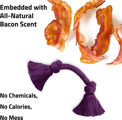 Show full view: Playology Dri-Tech Rope Dog Toy, Medium, Bacon slide 5 of 10