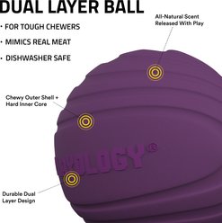 Playology Bacon Scented Dual Layer Ball Dog Toy, Jumbo slide 2 of 6