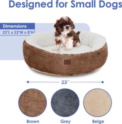 American Kennel Club Mason Fabric Round Dog Bed, Brown, Large: 31-in slide 2 of 7