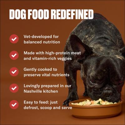 Show full view: Nom Nom Freshly-Made Frozen Variety Pack Dog Food, 14-oz pouch, bundle of 28  slide 5 of 11