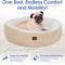 Show in main carousel: American Kennel Club Mason Fabric Round Dog Bed, Tan, Large: 31-in slide 3 of 7