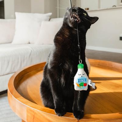 Show full view: Quirky Kitty Pizza Night Retractable Wand Cat Toy, 3 count slide 5 of 5