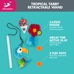 QUIRKY KITTY Tropical Tabby Retractable Wand Cat Toy, 3 count - Chewy.com