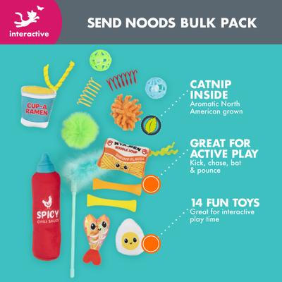 Show full view: Quirky Kitty Send Noods Plush Cat Toy, 14 count slide 4 of 6