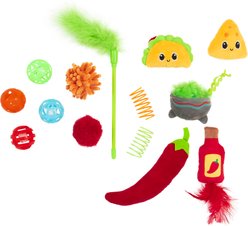 Quirky Kitty Tabby Taqueria Plush Cat Toy, 14 count