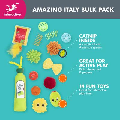 Show full view: Quirky Kitty Italy Plush Cat Toy, 14 count slide 3 of 6