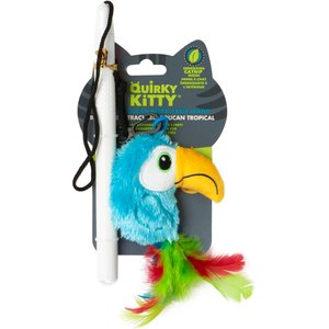 Quirky Kitty Tropical Toucan Retractable Wand Cat Toy