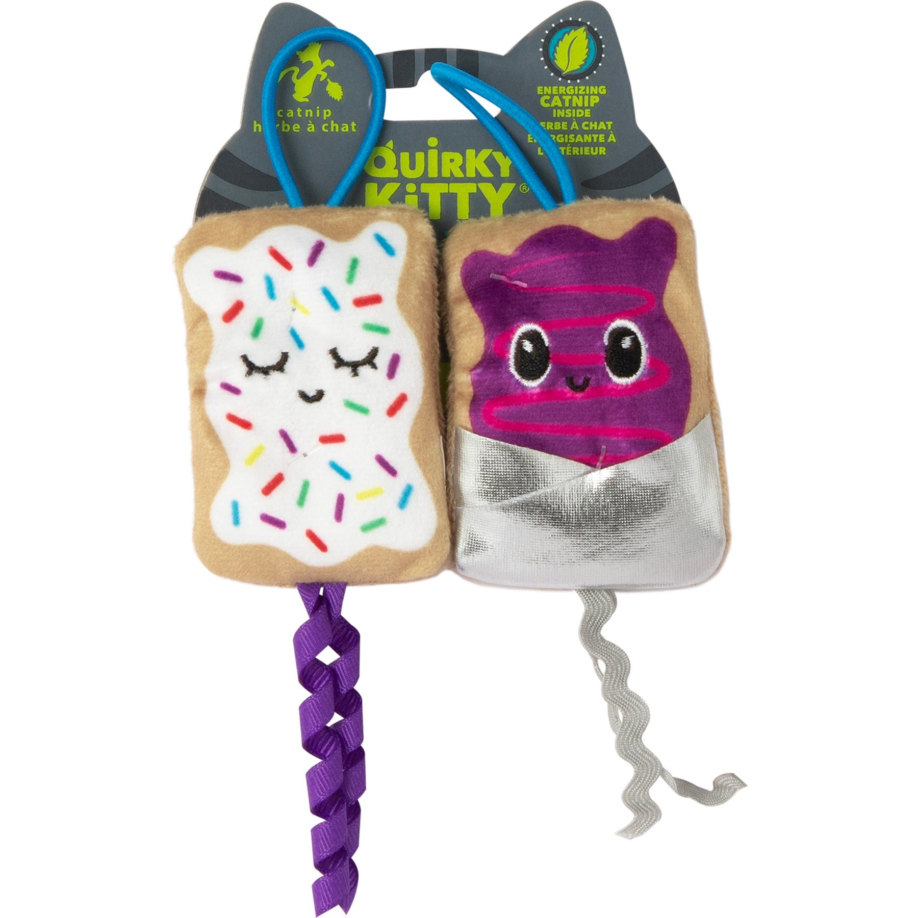 Quirky Kitty Flingin' Purr Tarts Plush Launcher Cat Toy, 2 count