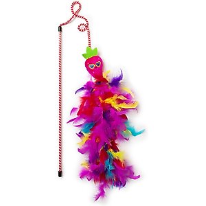 Quirky Kitty Sassy Strawpurry Super Feather Wand Cat Toy