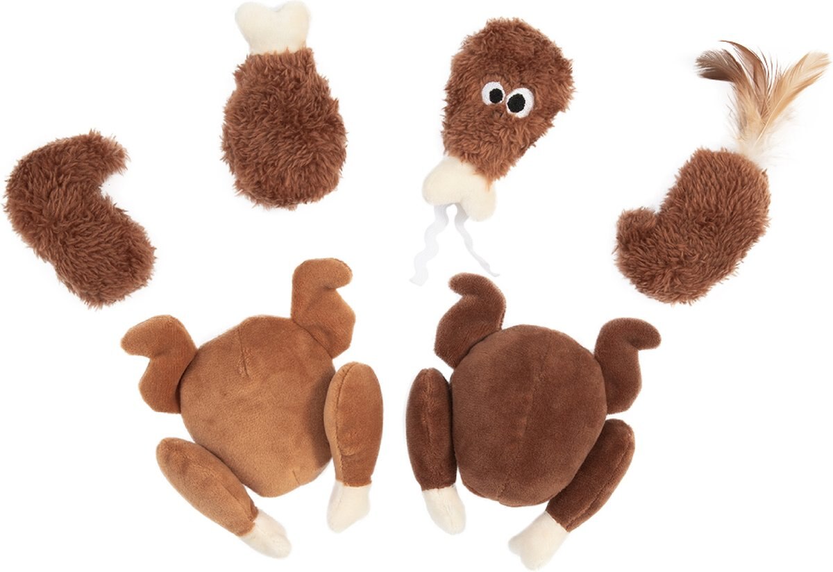 FuzzYard Christmas Chicken It Twice Chook Cat Toy, Brown