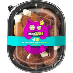 Mad Cat Rotisserie Chicken Plush Cat Toy, 6 count