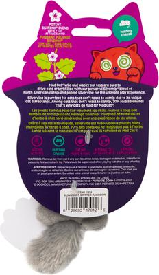 Show full view: Mad Cat Slingshot Critters Raccoon Plush Cat Toy with Catnip slide 2 of 7