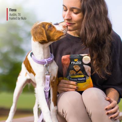 Show full view: Nulo Functional Puppy Chicken & Salmon Jerky Dog Treats, 5-oz pouch slide 6 of 11