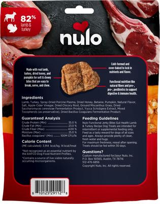 Show full view: Nulo Functional Gut Health Lamb & Turkey Jerky Dog Treats, 5-oz pouch slide 3 of 11