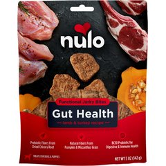 Nulo Functional Gut Health Lamb & Turkey Jerky Dog Treats, 5-oz pouch