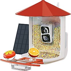 PerchMe Canopy Smart Bird Feeder with Camera, Vermilion slide 1 of 9
