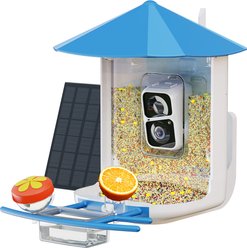 PerchMe Canopy Smart Bird Feeder with Camera, Azure