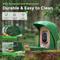 Show in main carousel: PerchMe Feather-Shaped Smart Bird Feeder with Camera, Forest Green slide 5 of 10