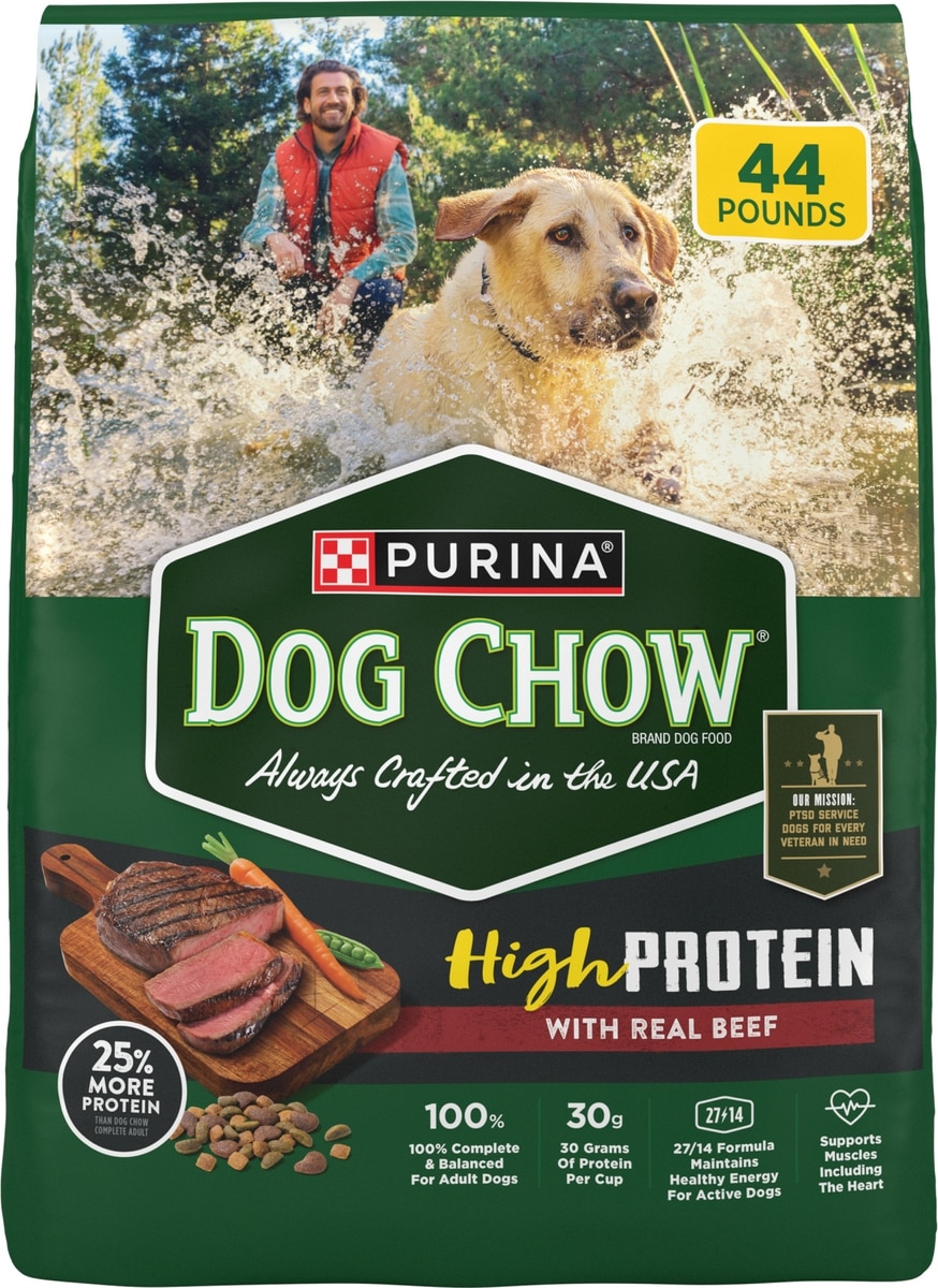 DOG CHOW High Protein Real Beef Recipe Dry Dog Food, 44-lb bag