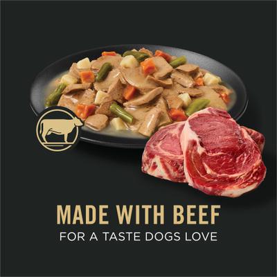 Show full view: Purina Pro Plan Adult Beef & Vegetables Entree Slices in Gravy Canned Dog Food, 13-oz, case of 12 slide 4 of 12