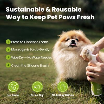 Show full view: PawSono Dog & Cat Paw Cleansing Foam, 5-fl oz bottle slide 6 of 9