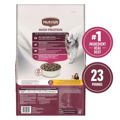 Show full view: Nutrish High Protein Beef, Potato & Peas Recipe with Venison & Lamb Dry Dog Food, 23-lb bag (Rachael Ray) slide 3 of 13