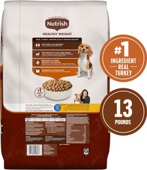 Nutrish Healthy Weight Real Turkey, Brown Rice & Venison Recipe Dry Dog Food, 13-lb bag (Rachael Ray) slide 2 of 8