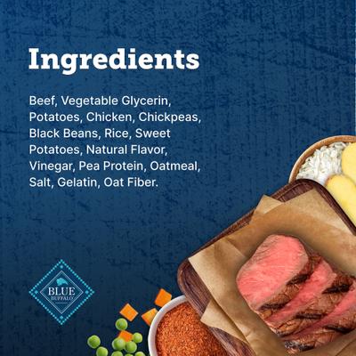 Show full view: Blue Buffalo True Chews Beef Meatball Recipe Natural Dog Treats, 12-oz bag slide 6 of 11