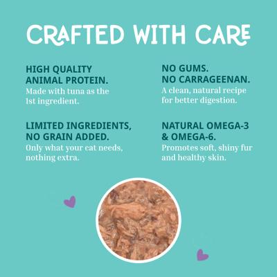 Show full view: Love, Nala Single Protein Flaked Tuna Recipe in Broth Adult Wet Cat Food, 2.8-oz can, case of 12 slide 4 of 8