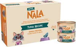 Love, Nala Single Protein Flaked Tuna Recipe in Broth Adult Wet Cat Food, 2.8-oz can, case of 12