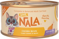 Love, Nala Single Protein Flaked Chicken Recipe in Broth Adult Wet Cat Food, 2.8-oz can, case of 12 slide 2 of 5