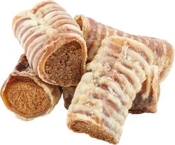 Bones & Chews Made in USA Cheese & Bacon Flavored Filled Beef Trachea Dog Treats, 10 count
