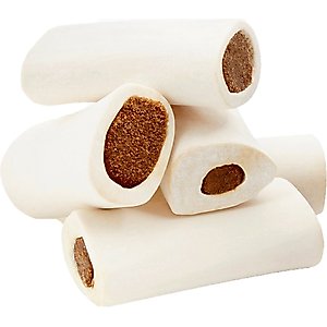 Bones & Chews Made in USA Chicken & Rice Flavored Filled Bone Dog Treats, 5 count