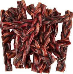 Bones & Chews Made in USA 12" Braided Bully Stick Dog Treat, 25 count