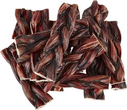 Bones & Chews Made in USA 6" Braided Bully Stick Dog Treat, 25 count