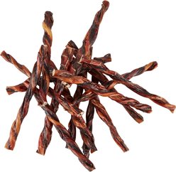 Bones & Chews Made in USA 12" Twisted Bully Stick Dog Treat, 25 count