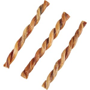 Bones & Chews Made in USA 12" Twisted Bully Stick Dog Treat, 3 count