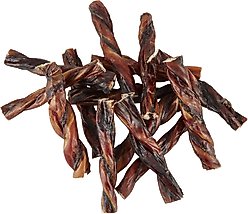 Bones & Chews Made in USA 6" Twisted Bully Stick Dog Treat, 25 count