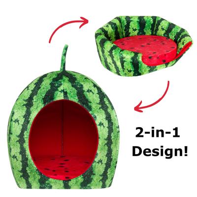 Show full view: YML Watermelon Cat & Dog Bed, Green & Red, Small slide 6 of 10