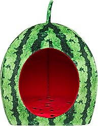 YML Watermelon Cat & Dog Bed, Green & Red, Small
