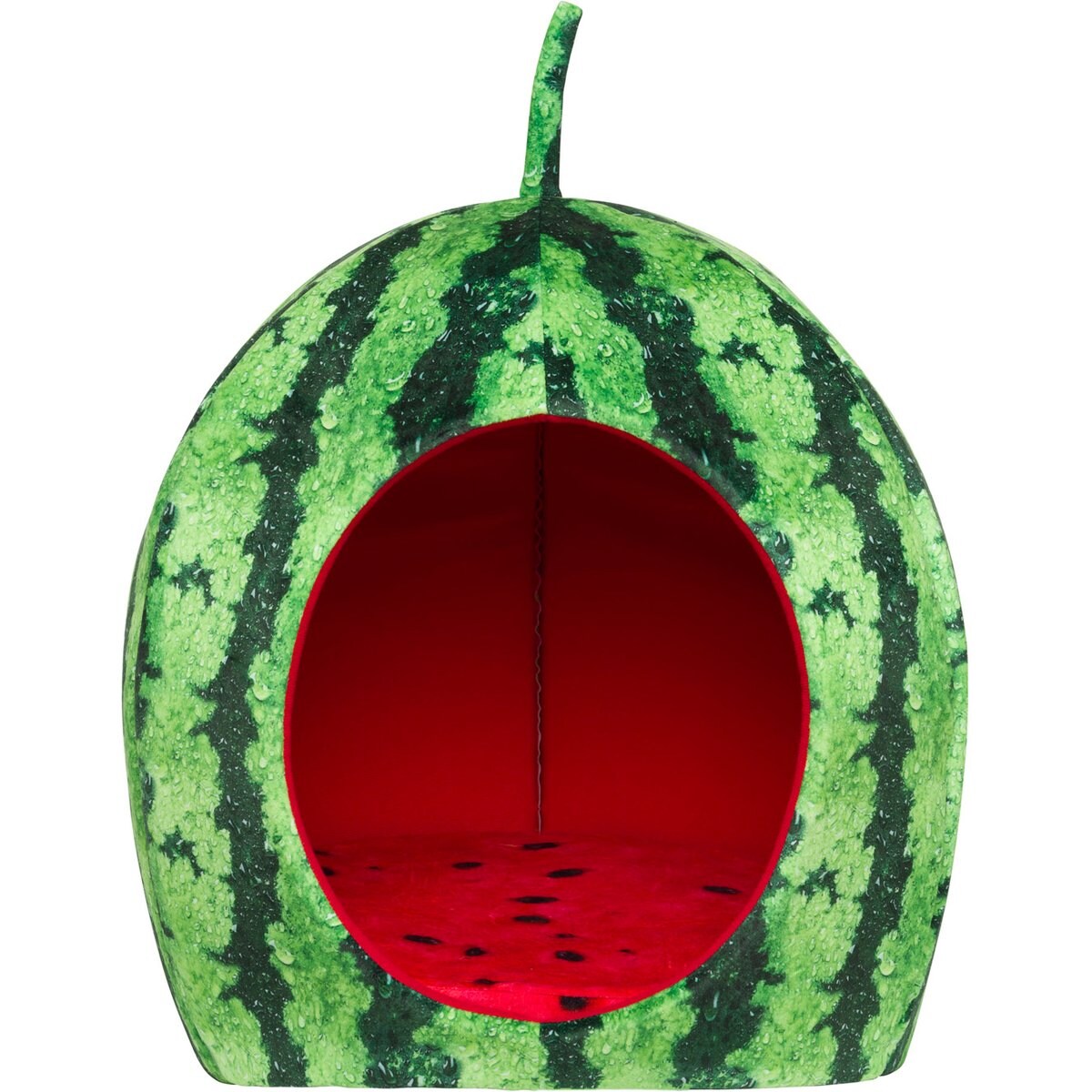 YML Watermelon Cat & Dog Bed, Green & Red, Small