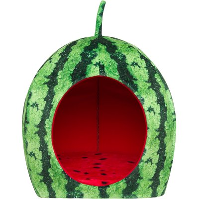 YML YML Watermelon Cat & Dog Bed, Green & Red, Small