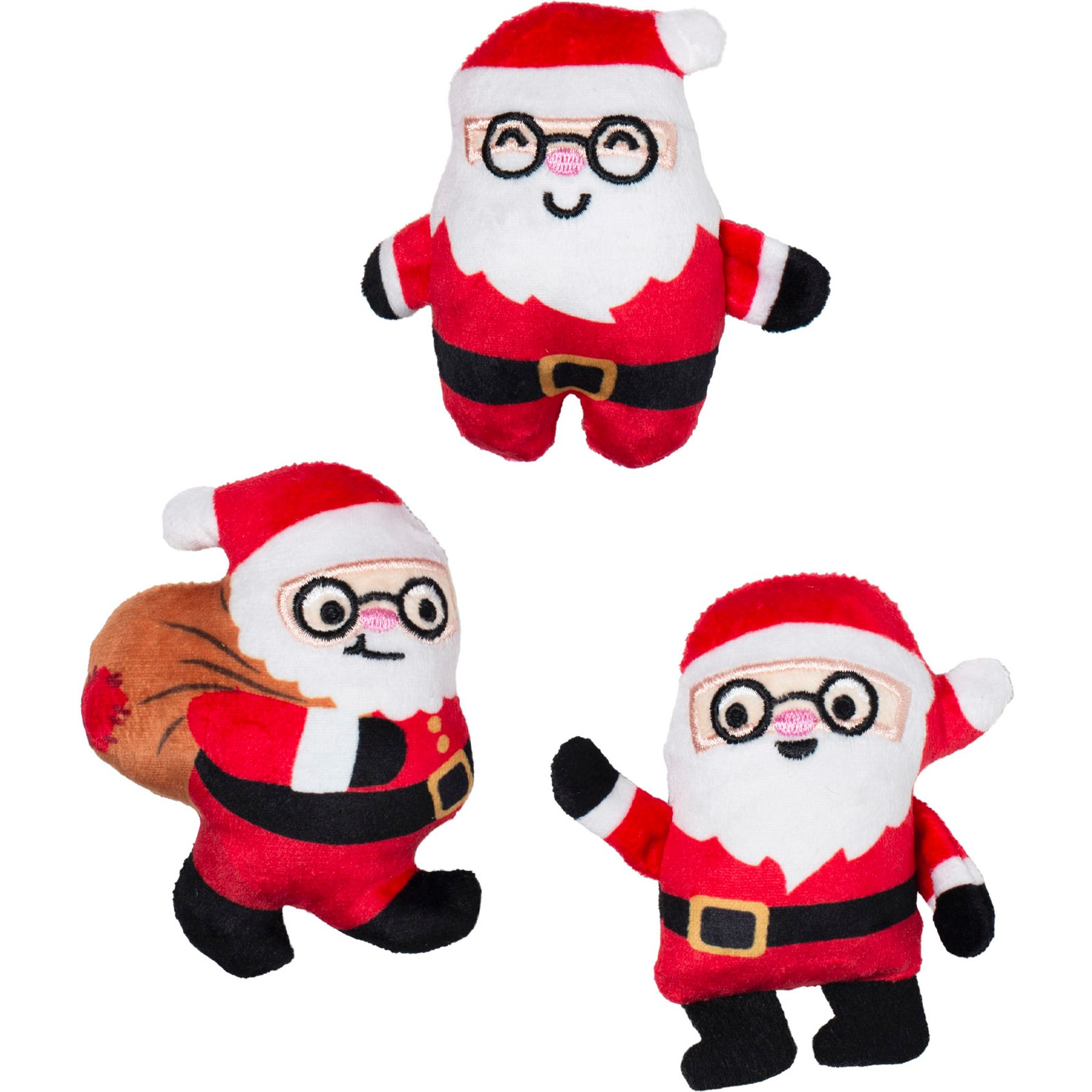 Fringe Studio Christmas Rebels Without A Claus Plush Dog Toy