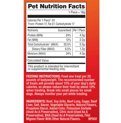 Show full view: Pup-Peroni Filet Mignon & Bacon Flavors Dog Treats, 22.5-oz bag slide 9 of 11