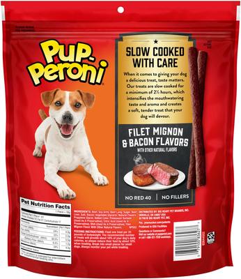 Show full view: Pup-Peroni Filet Mignon & Bacon Flavors Dog Treats, 22.5-oz bag slide 4 of 11